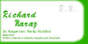 richard maraz business card