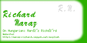 richard maraz business card